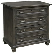 Beaumont Lane 4 Drawer Lateral File Cabinet in Weathered Charcoal