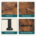 thumbnail image 4 of 6 Drawer Dresser with Wood Top,Wide Chest Of Drawers Nightstand Storage Tower Storage Dresser Fabric Dresser for Living Room, Bedroom, Hallway, Nursery, Front Door, Rustic Brown, 4 of 8