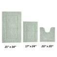 thumbnail image 2 of Better Trends Premium 3 Piece Bathroom Rug Set 100% Cotton, Extra Soft Tufted Bath Mat, Water Absorbent & Reversible Mat, Dark Sage Lux Collection, 2 of 2