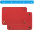thumbnail image 4 of Luggage Handle Wrap, 4 Pack PU Handbag Grip Cover Protector Identifier with Clasp, Red, 4 of 5