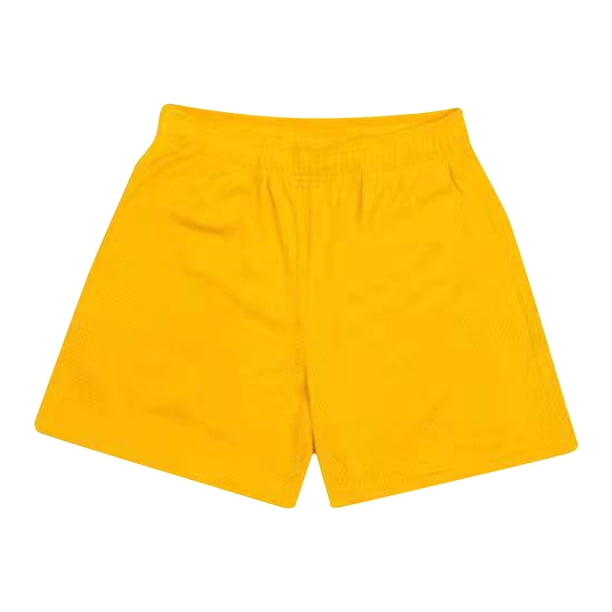 Mens Pantalones Cortos Atléticos Color Sólido Deportes Entrenamiento de Fitness Respirable, Malla Pantalones Cortos de Playa con Bolsillos