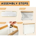 thumbnail image 6 of FT HITA Toilet Paper Storage Basket with Lid and Handle for Bathroom,Collapsible Toilet Paper Holder Storage Holds 9 to 12 Rolls, Transparent on the side Free Standing Toilet Paper Holder Stand, 6 of 7