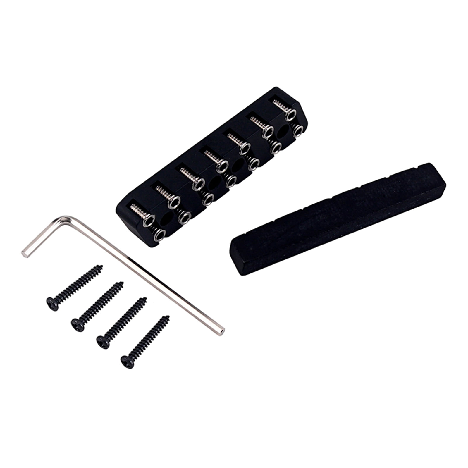 UNTERING Electric Guitar Lock Nut Metal Bone Guitar String Locking Nut 6-String 7-String 8-String Headless Piano Pillow Set