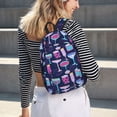 thumbnail image 5 of Saiise Sac à Dos pour Ordinateur Portable avec Imprimé Verres à Vin et Cocktails - Bretelles Réglables, Résistant à l'Eau, Grande Capacité, Design Élégant, Unisexe pour École, Bureau, Voyage-Moyen, 5 of 5