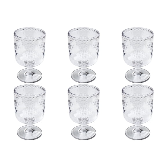 Talavera Acrylic Wine Glass - Clear - 13 oz - Set of 6