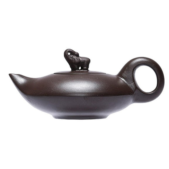 deevoka Clay Teapot Collectibles Elephant Design for Hotel Tea Room Household
