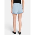 thumbnail image 3 of Madden NYC Women’s Asymmetrical Wrap Denim Skort, Sizes XXS-XXL, 3 of 5