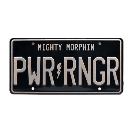 - Mighty Morphin Power Rangers | PWR RNGR | Metal Stamped Vanity License Plate
