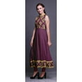 thumbnail image 3 of Bimba Dark Magenta Damask Indian Kurtis For Women Solid Readymade Anarkali Dress Printed Indian Kurti Large, 3 of 6