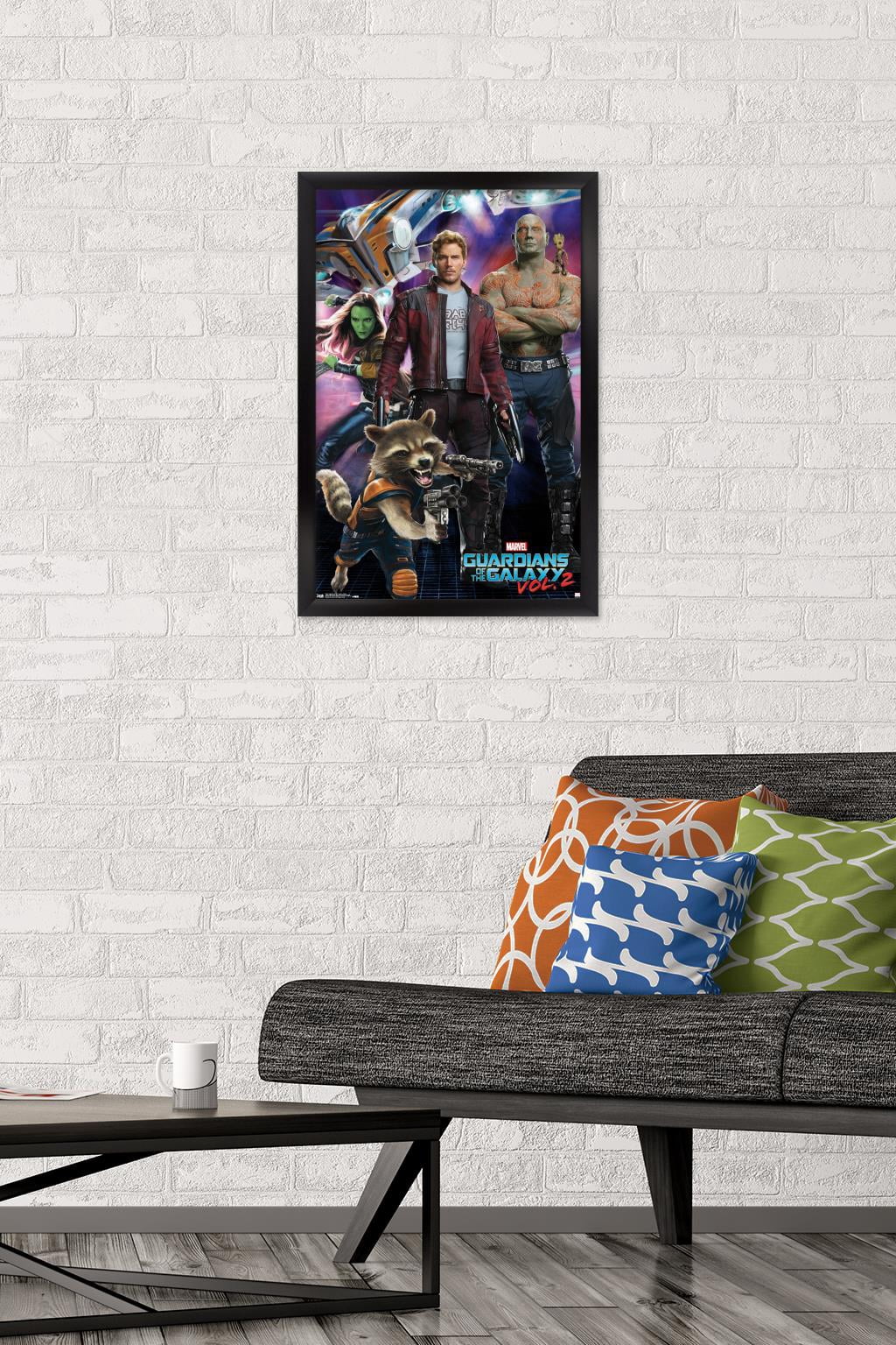 Marvel Cinematic Universe - Guardians of the Galaxy 2 - Group Wall Poster, 14.725" x 22.375", Framed