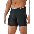 thumbnail image 5 of Hanes Moves Men’s Anti-Chafe Boxer Brief, X-Temp, Black/Grey, 3-Pack, 6" Inseam, 5 of 10