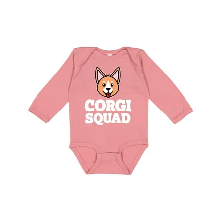 

Inktastic Dog Corgi Squad Gift Baby Boy or Baby Girl Long Sleeve Bodysuit
