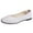 White, variant on NOKIO Women's Slip-On Shoes, Classic Flats, Womens Round Toe Suede Flats Shoes Comfort Women Shoes Slip On Shoes for Woman Classic Softable Shoes Low Wedge