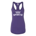 thumbnail image 2 of Wild Bobby YAY SPORTS! Sports Women Racerback Tank Top, Purple Rush, Small, 2 of 5
