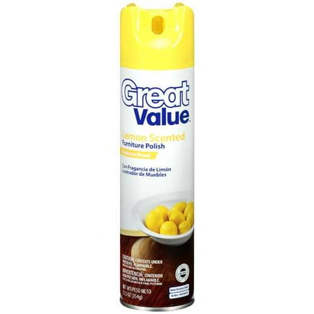 Great Value Lemon Scented Furniture Polish, 12.5oz