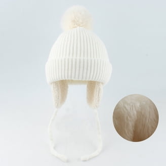 帽子 theredthread S fuzzy knit beanie / white THEREDTHREAD / ザレッドスレッド】S fuzzy knit beanie
