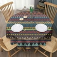 thumbnail image 3 of Round Waterproof Tablecloth 60×60 Inch, African Tribal Geometric Reusable Indoor/Outdoor Durable Table Cover for Party Kitchen Dinner Room Decor, 3 of 6