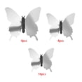 thumbnail image 1 of Billuyoard 12/24 Uds pegatina de espejo para pared calcomanía mariposas 3D espejo pared arte fiesta boda hogar decoraciones mariposa nevera pared Decoración del hogar Plata 24 piezas Billuyoard HA001498-06, 1 of 1