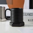 thumbnail image 5 of Naxoaeo Ceramic Coffee Mugs, Large Ribbed Coffee Cups with Big Handle, Unique Modern Style Latte Mugs for Tea,Cocoa,Milk,Cappuccino, Microwave & Dishwasher Safe, 5 of 8