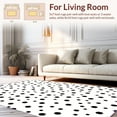 thumbnail image 2 of Ultra Soft Area Rug, Minimalist Black Polka Dot with Scattered Spots on White Ground, Non Slip, Stain Resistant, Washable Area Rugs for Living Room, Bedroom(Black, 6), 2 of 8