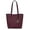 Burgundy, variant on Lea Vegan Leather Women's Tote Bag, Fashionable Shoulder Purse Handbag by Mia K - Black