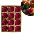 thumbnail image 5 of Plastic Flocked Christmas Balls for Tree Decoration and Holiday Gifts in Multiple Colors, 5 of 9