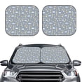 thumbnail image 2 of Haiem Sleep Rabbit Car Windshield Sun Shade (2 Pieces) Foldable Windshield Sun Shade Car Accessories for Truck SUV Pickup-Small, 2 of 7