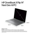 thumbnail image 7 of HP - OmniBook X Flip 2-in-1 - Copilot+ PC - 14" 2K Touch-Screen Laptop - AMD Ryzen AI 5 340 2025 - 16GB Memory - 512GB SSD - Meteor Silver, 7 of 7