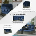 thumbnail image 4 of Outsunny 6 Pcs Rattan Patio Furniture Sets w/ Canopy, Lift Top Coffee Table, 4 of 10