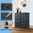 thumbnail image 3 of DEXTRUS 8-Drawer Fabric Dresser for Adults, Storage Organizer for Bedroom & Closet, Charcoal Black, 3 of 6