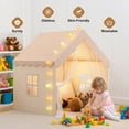 thumbnail image 3 of AMTPM Kids Play Tent 2 in 1 with Padded Mat and Lights, Large Kids Playhouse with 2 Doors & 4 Windows, Indoor & Outdoor, 3 of 9