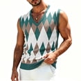thumbnail image 4 of IROINNID Men's V-Neck Argyle Knit Sweater Vest Sleeveless Pullover Tank Top Casual Diamond Pattern Layering Essential for Business Office and Weekend Daily Wear, 4 of 6