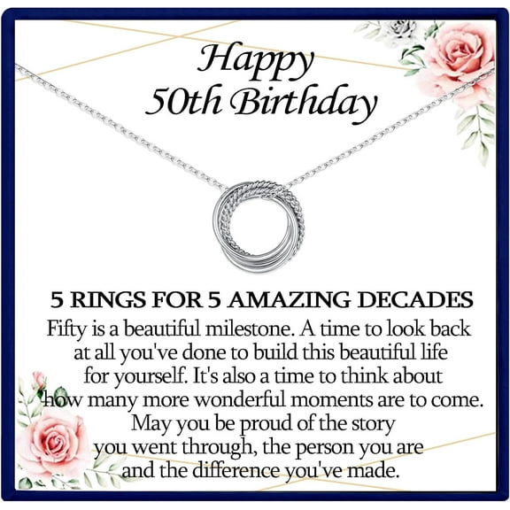 Birthday Fine Gifts for Women Elated 30th 40th 50th 60th 70th 80th Birthday Decade Necklace Meaningful Gifts Necklace for Mom Mother in Law Grandma[d703]