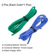 thumbnail image 3 of 14 Gauge Silicone Wire 14AWG Stranded Wire Tinned Copper Wire High Temp Wire Blue/Green 1.5m/4.92ft 2pcs, 3 of 7