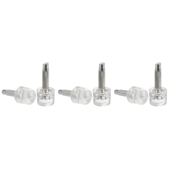 3 Pairs TPU High Heel Tips Shoes Replacement Tap Caps 3mm Pin, 8mm Round Shape Heel Repair Caps, Transparent