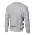 thumbnail image 5 of ASDFVBKG Men Textured Shirt Crew Neck Long Sleeve Comfortable Quilted T-Shirts Trendy Casual Pullover Loose Tops Solid Color Business Clothing Outfits Light Gray XL, 5 of 6