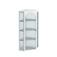 thumbnail image 5 of 41" Wall Mounted Corner Cabinet, Modern Glass Door Storage Cabinet, Wall Mounted Corner Cabinet for Small Spaces, Bedroom, Living Room, Bathroom, Kitchen, White, 5 of 9