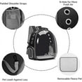 thumbnail image 3 of Pet Carrier, Cat/Dog Bubble Backpack, Pet Travel Bag, Small Space Pet Capsule Knapsack, Airline-Approved Ventilate Transparent Capsule Backpack for Hiking and Outdoor Use (Black), 3 of 6