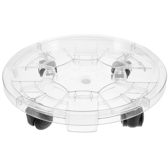 OUNONA Mobile Planter Stand Rotating Flower Pot Tray  Wheels Planter Base For Indoor And Outdoor Use