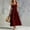 Wine, variant on HBYJLZYG Women's Cotton Linen Button Down Midi Dress, Sleeveless Square Neck Summer Casual A Line Dress with Pockets, Relaxed Fit Vacation Travel Outfit