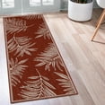 thumbnail image 2 of Indoor/Outdoor Area Rug/ Runner/ Doormat- Black&Gray & Ivory&Blue&Natural&Black & Red & Taupe Ivory&Green Color -Machine Washable, Weather and UV Resistant-Liana Ivory & Red 2'6"x 8', 2 of 5
