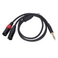 thumbnail image 2 of Divisor de cable en y macho trs de 1/4 a doble xlr, cable de 6,35 mm A 2 XLR DE 1/4 Pulgadas, Cable de Micrófono Estéreo Descilibrado de 6,35 mm, 2 of 7