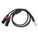 thumbnail image 2 of Divisor de cable en y macho trs de 1/4 a doble xlr, cable de 6,35 mm A 2 XLR DE 1/4 Pulgadas, Cable de Micrófono Estéreo Descilibrado de 6,35 mm, 2 of 7