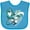 Turquoise, variant on Inktastic Cervical Cancer Awareness Teal and White Ribbon Around Heart Boys or Girls Baby Bib