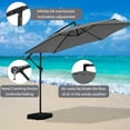 thumbnail image 5 of Autlaycil 10FT Cantilever Patio Umbrella, Hanging Offset Umbrella with Umbrella Stand, Grey, 5 of 7