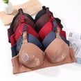 thumbnail image 2 of Sujetador de talla grande para mujer de mediana edad, copa D, ropa interior para madres, sin aro de acero, sujetador fino, 2 of 5
