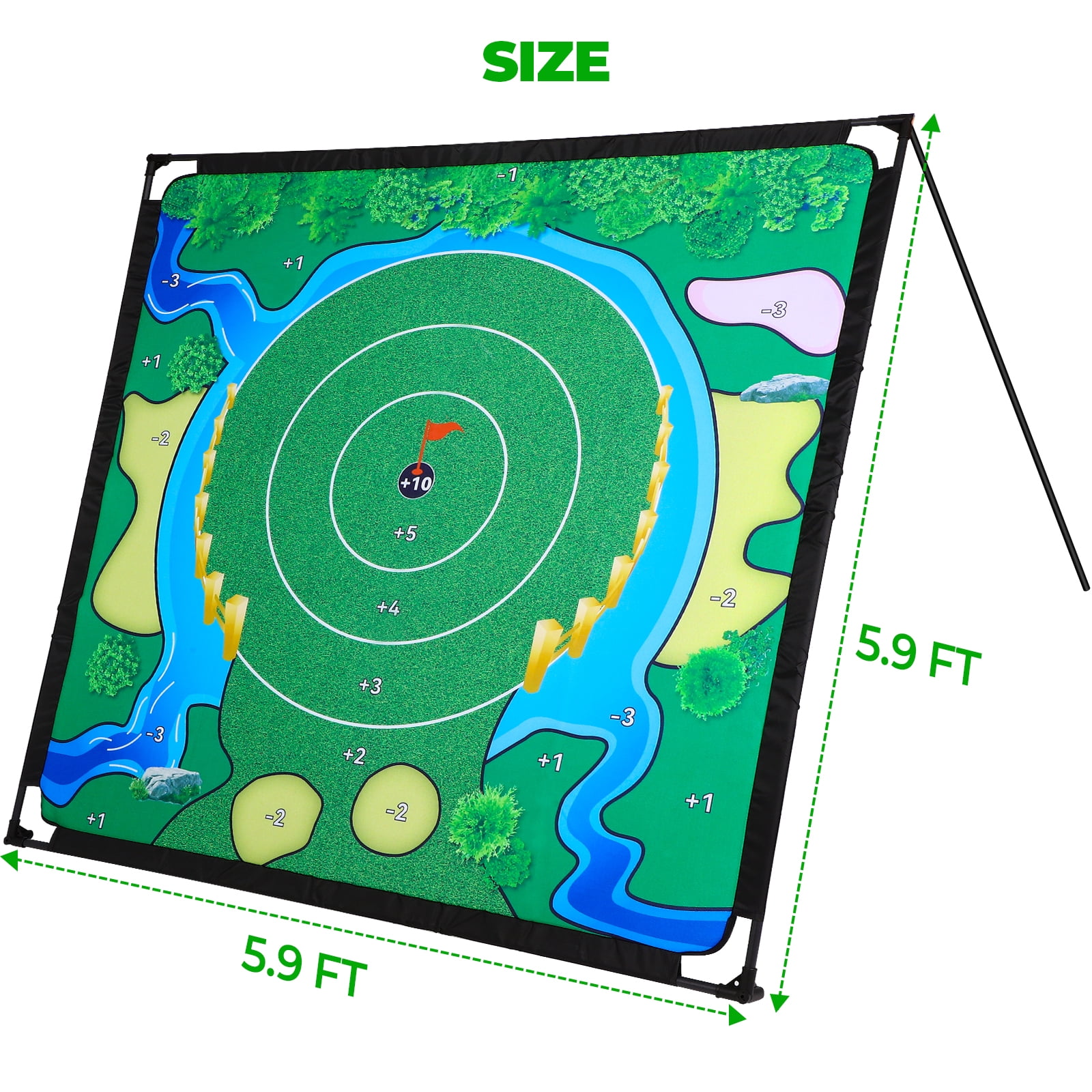 Golf Chipping Game, Golf Game, Balls x 40,The Original Portable Golf Game for Chipping Practice for Family Golfers (Free Adjustable Club x1)