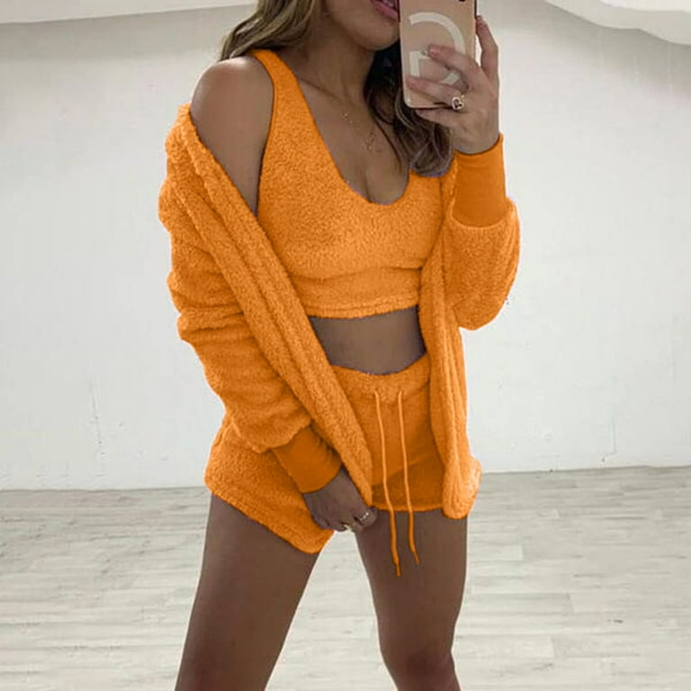 Sherpa pajama short set sales