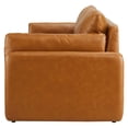 thumbnail image 6 of Sofa, Faux Vegan Leather, Tan, Modern Contemporary Urban Design, Living Lounge Room Hotel Lobby Hospitality, 6 of 9