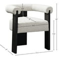 thumbnail image 3 of Meridian Furniture Barrel Cream Dining Chair, 3 of 8